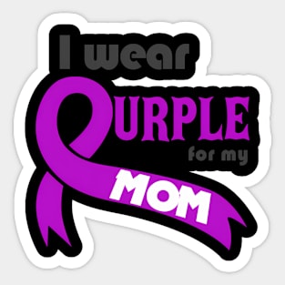 Purple For My Mom Support Pancreatic Sticker